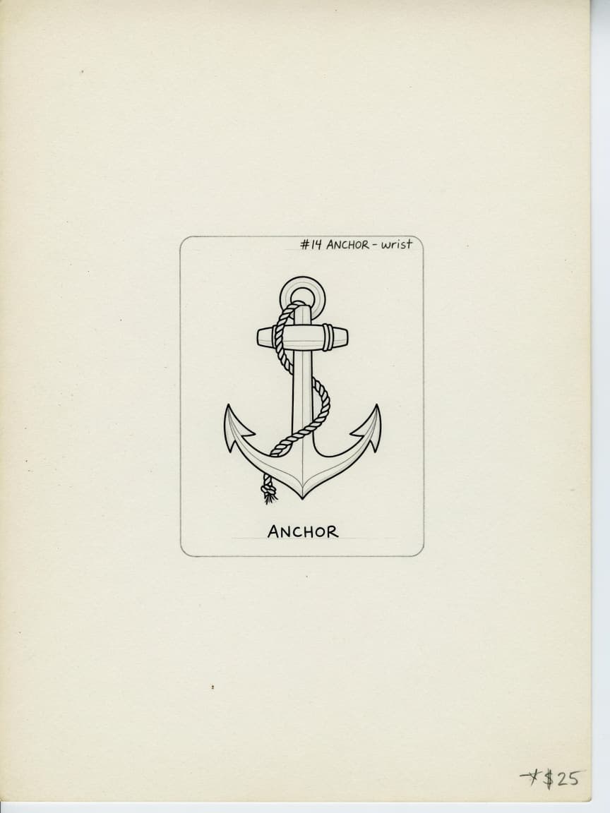 Anchor — Fine Line Small Simple Tattoo — Fine Line anchor tattoo design