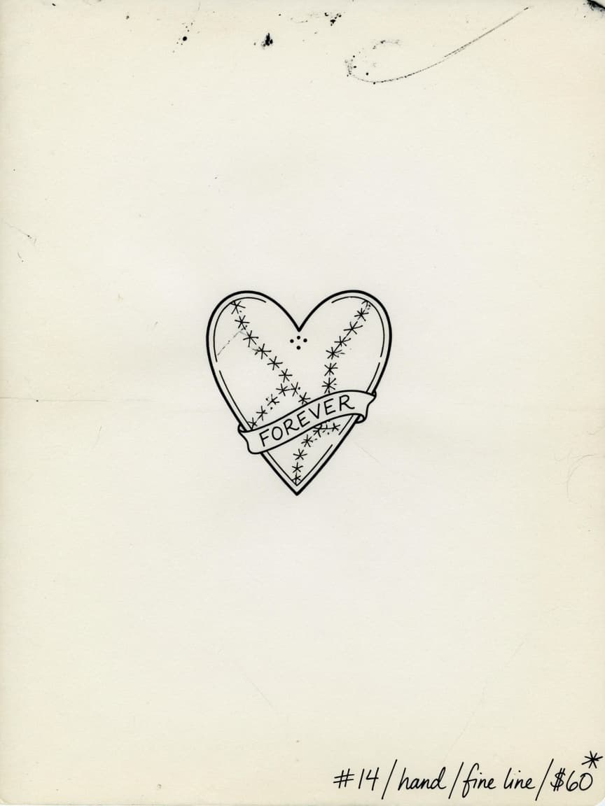 Heart — Fine Line Hand Tattoo — Fine Line heart tattoo design