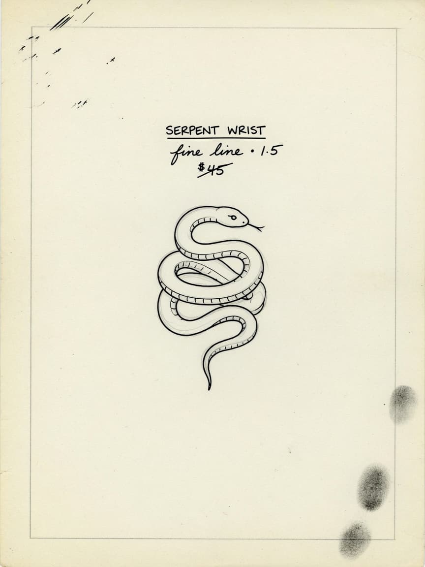 Snake — Fine Line Small Simple Tattoo — Fine Line snake tattoo design