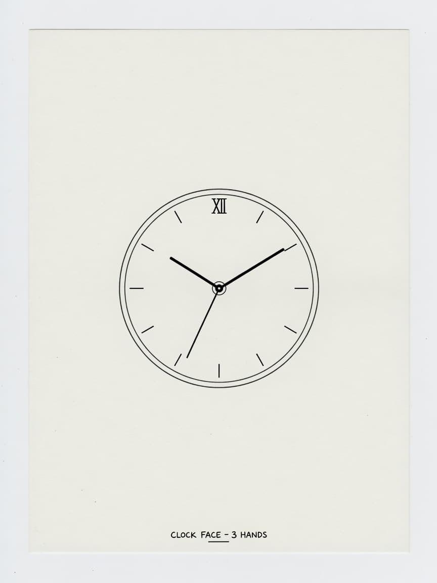 Clock — Fine Line Tattoo Design #3 — Fine Line clock tattoo design