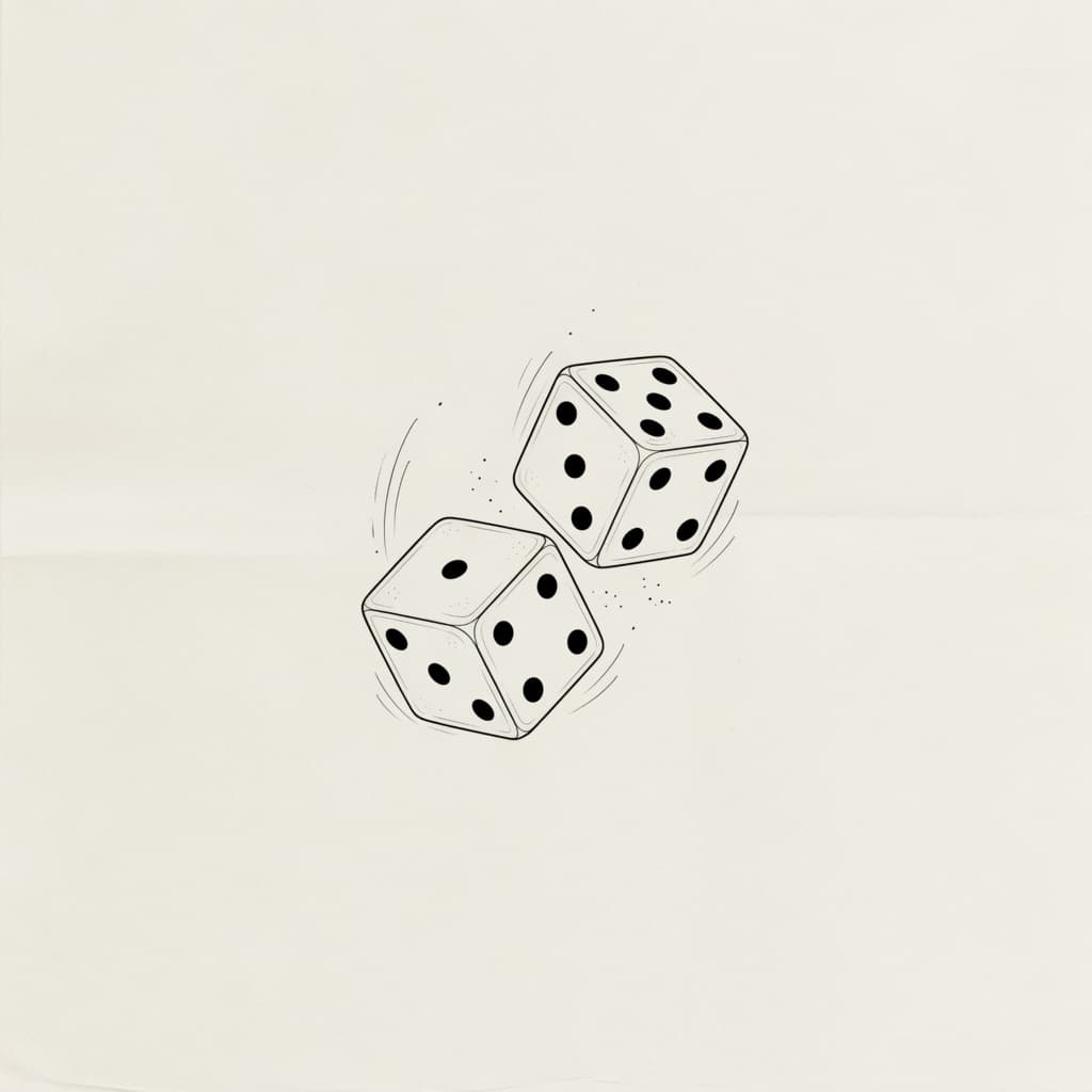 Dice — Fine Line Tattoo — Fine Line tattoo design for the Forearm