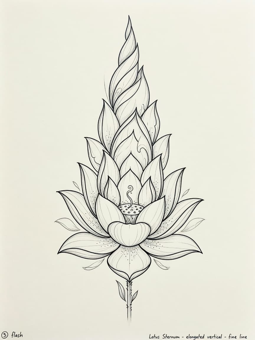 Dragonfly — Fine Line Tattoo (Sternum) — Fine Line dragonfly tattoo design