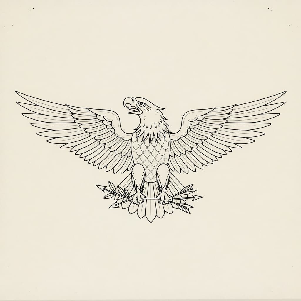 Eagle — Fine Line Tattoo — Fine Line tattoo design for the Forearm
