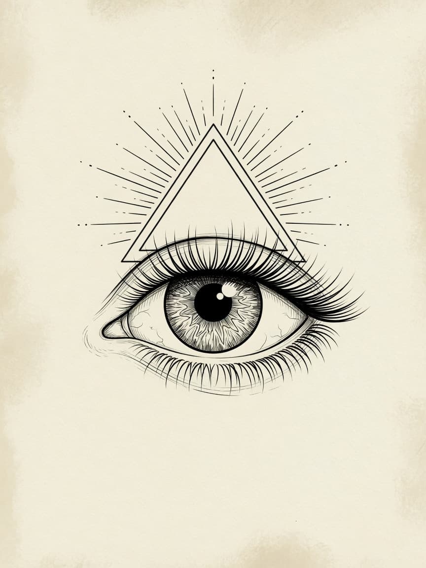 Eye — Fine Line Tattoo Design #2 — Fine Line eye tattoo design
