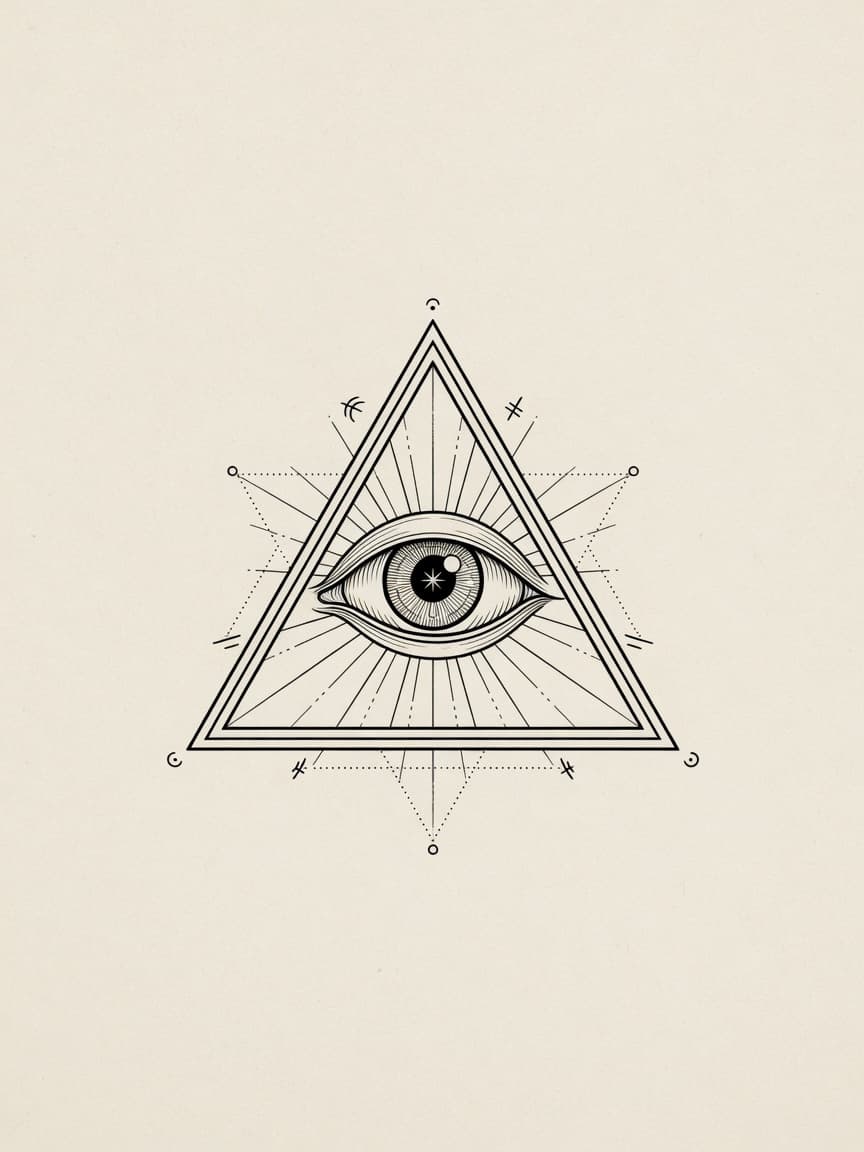 Eye — Fine Line Tattoo Design #3 — Fine Line tattoo design for the Upper Arm