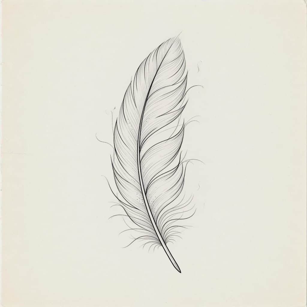 Feather — Fine Line Tattoo — Fine Line tattoo design for the Forearm