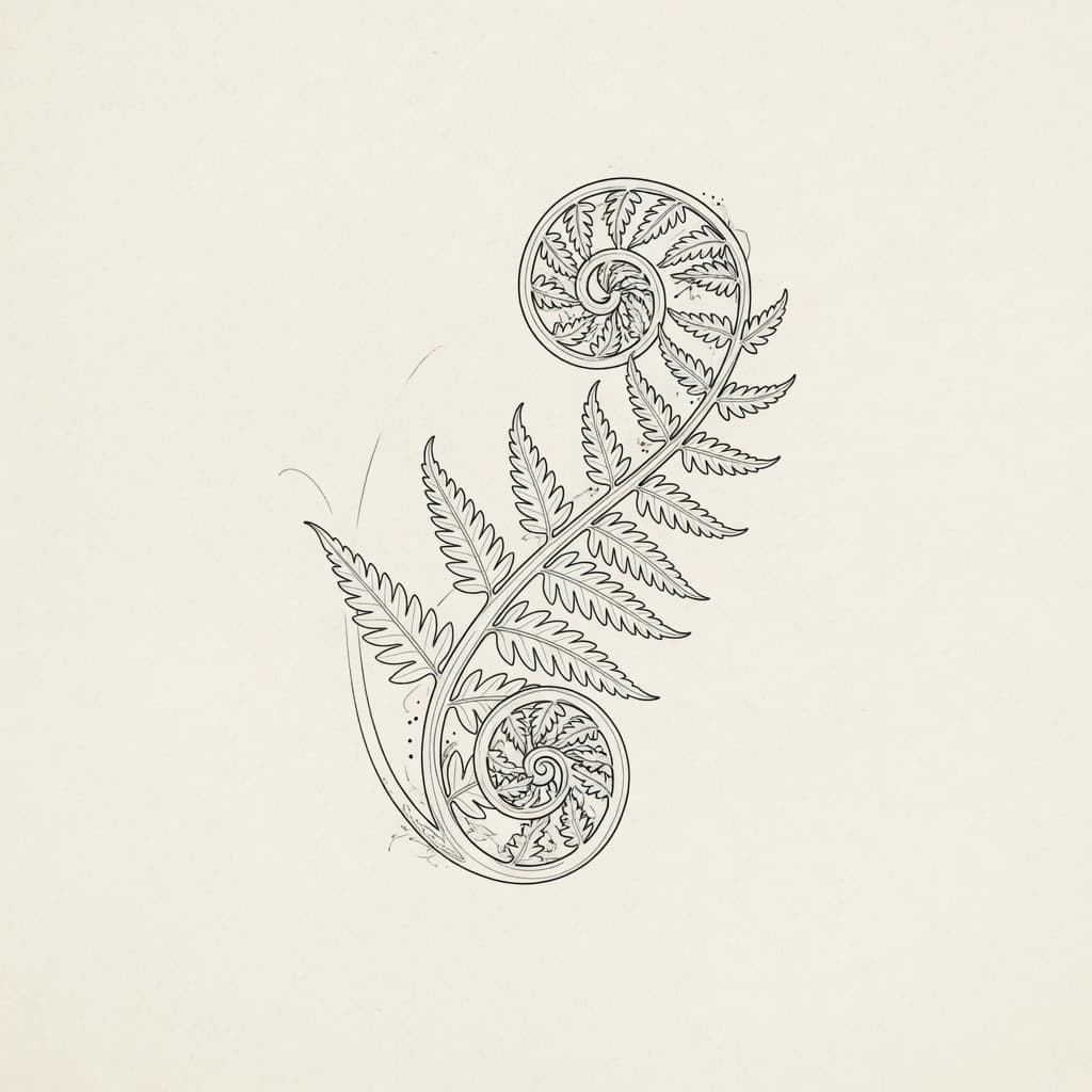 Fern — Fine Line Tattoo — Fine Line tattoo design for the Forearm