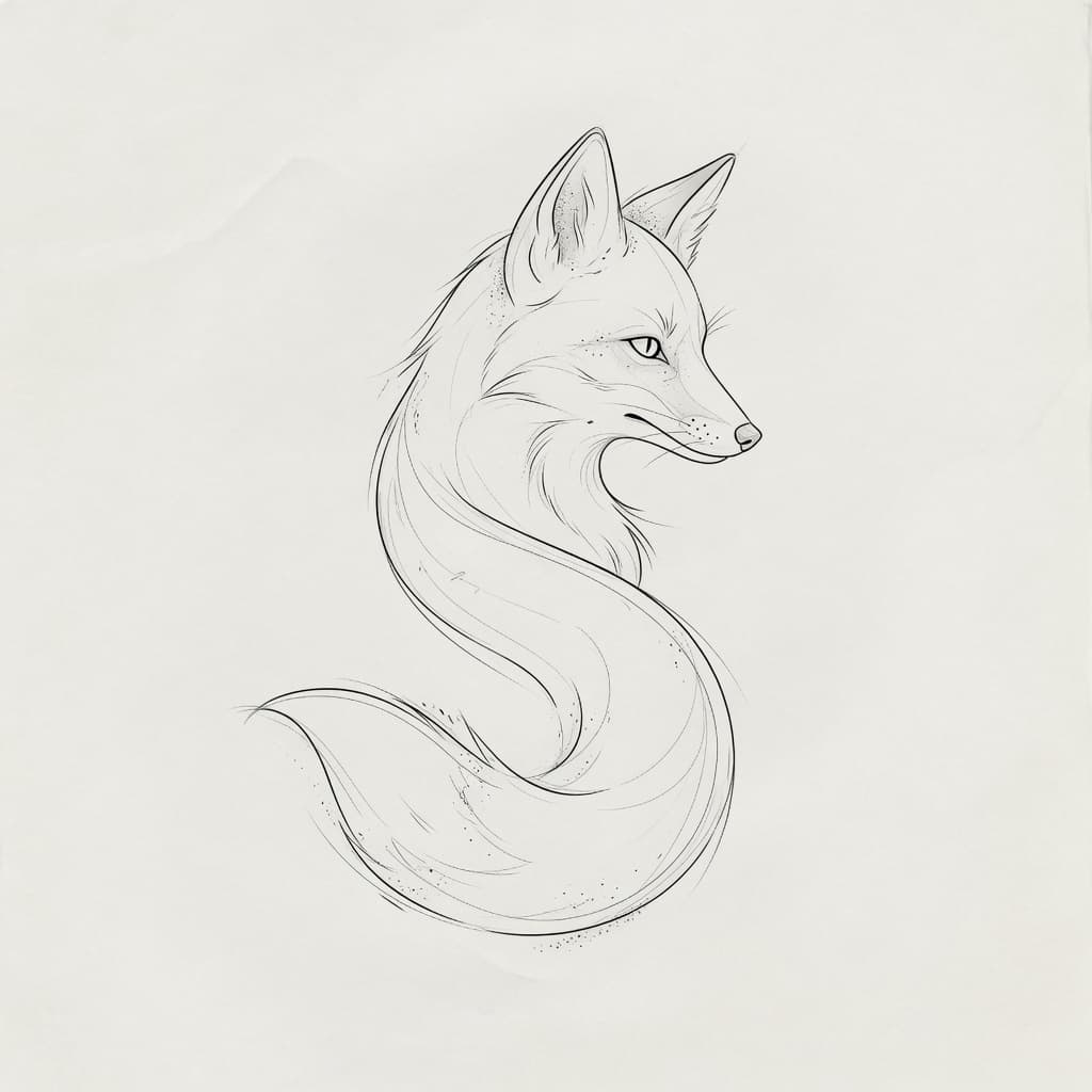 Fox — Fine Line Tattoo — Fine Line tattoo design for the Forearm