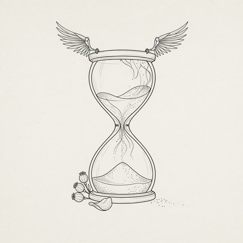 Hourglass — Fine Line Tattoo — Fine Line tattoo design for the Forearm
