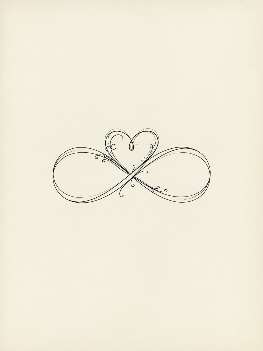 Infinity — Fine Line Tattoo Design #3 — Fine Line infinity tattoo design