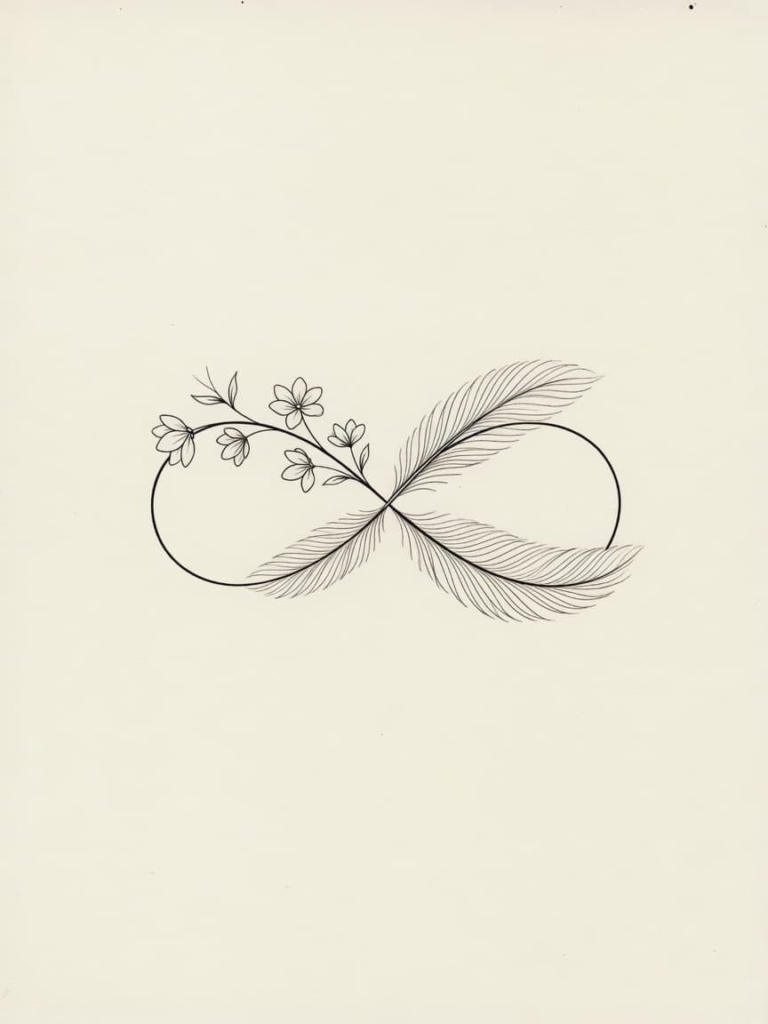 Infinity — Fine Line Tattoo Design #4 — Fine Line infinity tattoo design