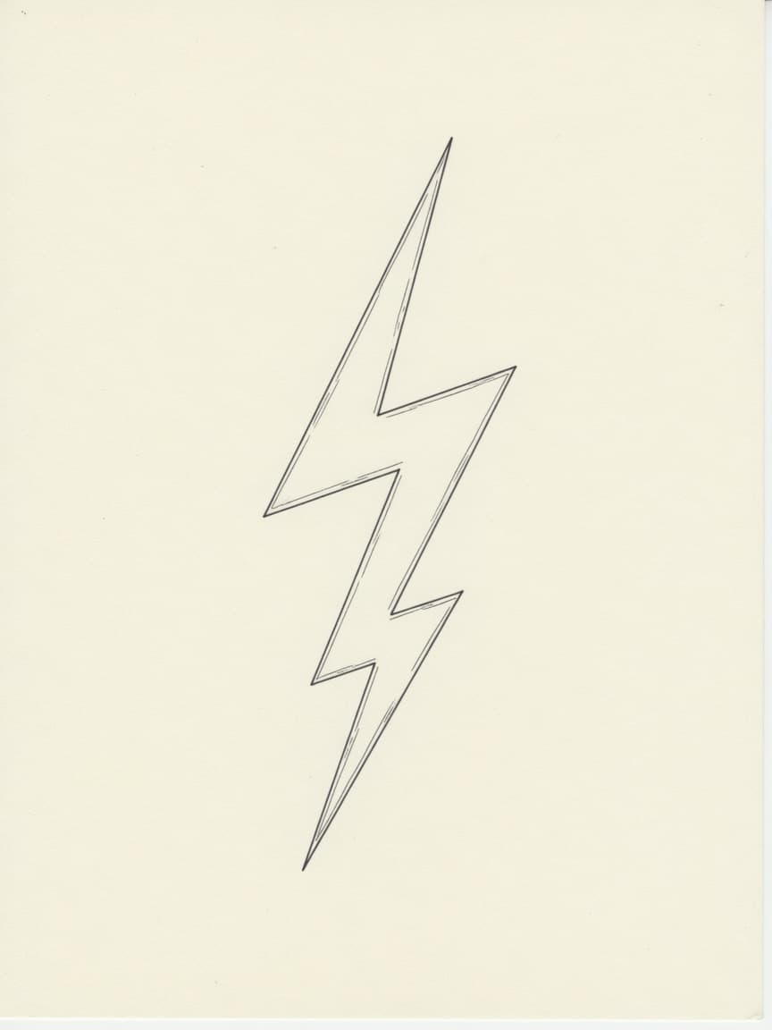 Fine Line Lightning tattoo