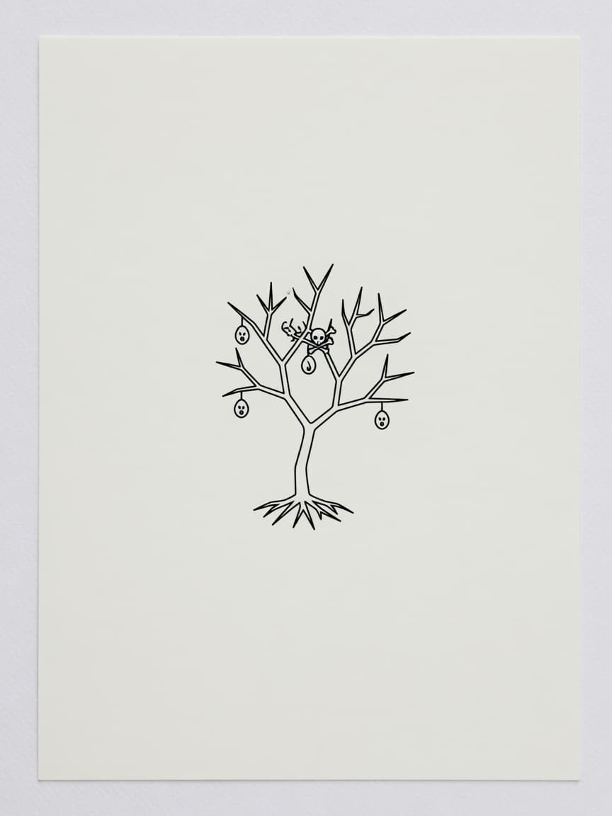 Poison Tree — Fine Line Tattoo Design #4 — Fine Line poison-tree tattoo design