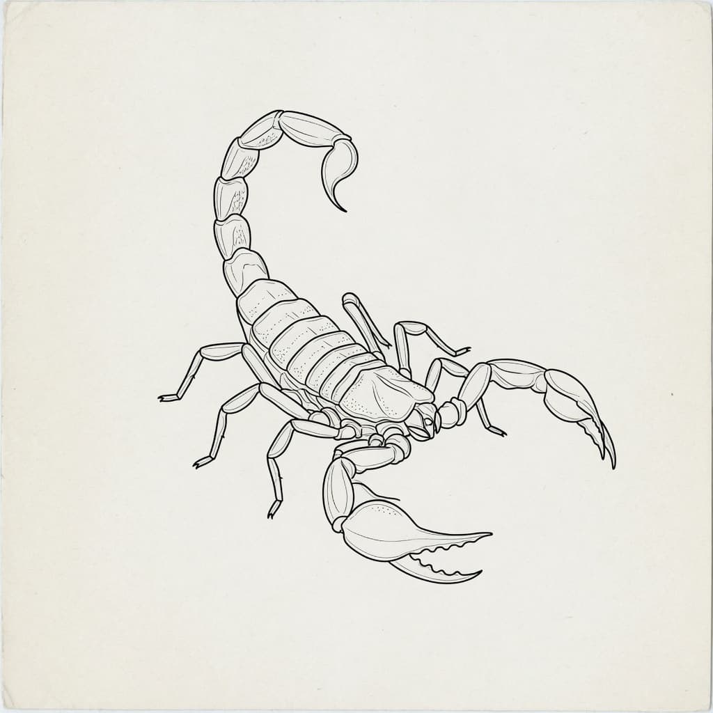 Scorpion — Fine Line Tattoo — Fine Line tattoo design for the Forearm