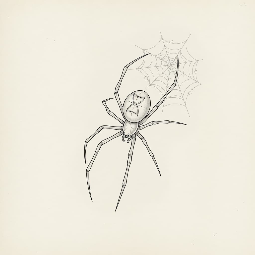 Spider — Fine Line Tattoo — Fine Line tattoo design for the Forearm