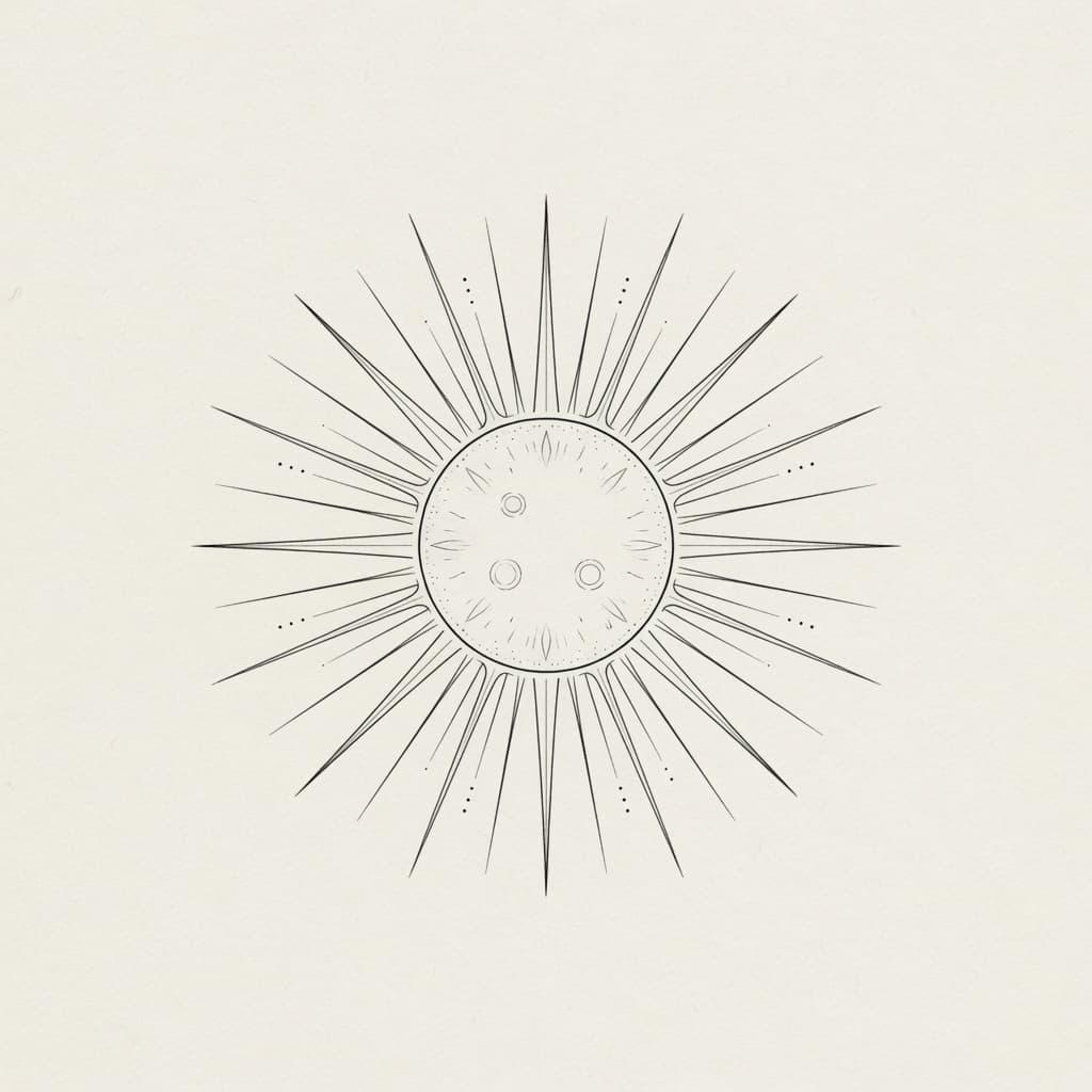 Sun — Fine Line Tattoo — Fine Line tattoo design for the Forearm