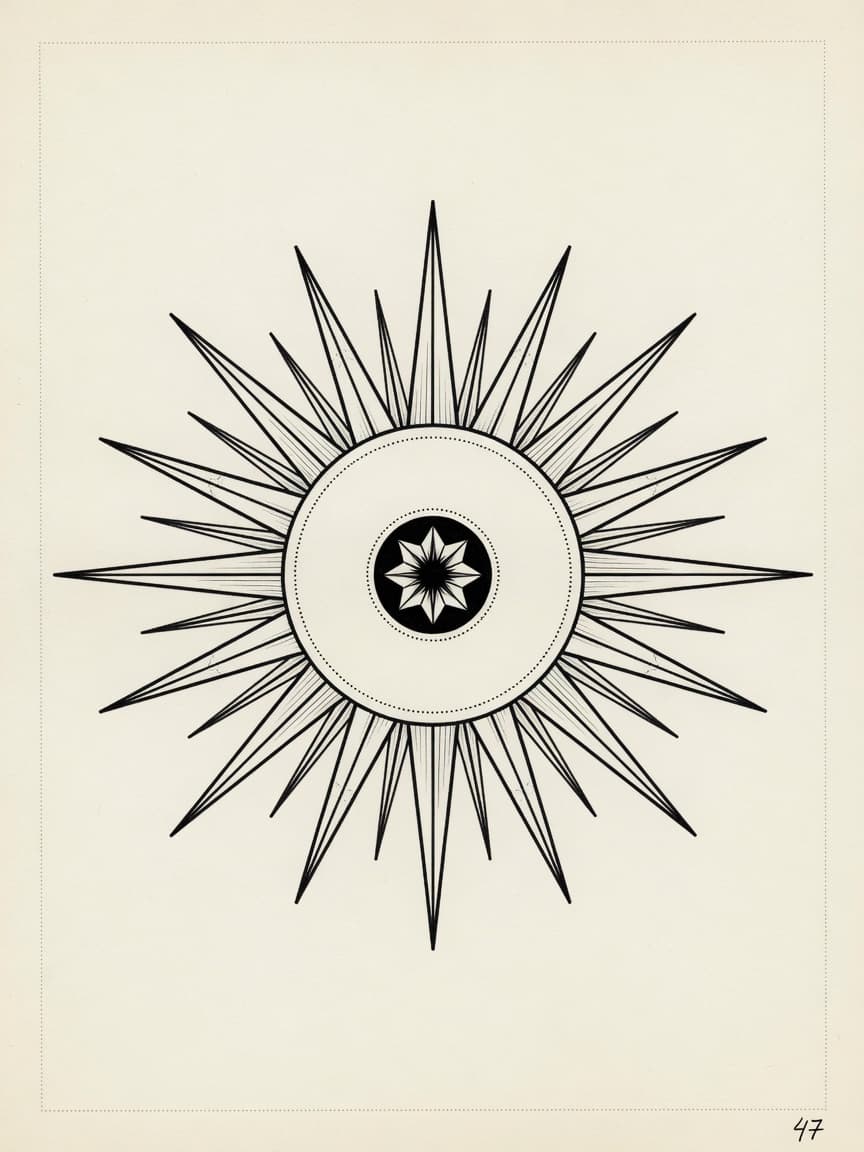 Sun — Fine Line Tattoo Design #3 — Fine Line tattoo design for the Upper Arm
