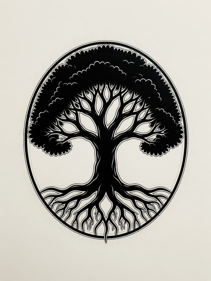 Tree of Life — Blackwork Tattoo Design — Blackwork tattoo design for the Forearm