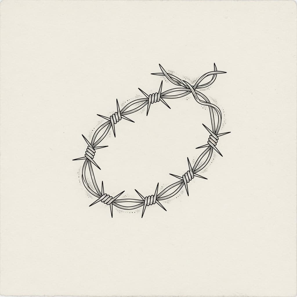 Barbed Wire — Fine Line Tattoo — Fine Line tattoo design for the Forearm