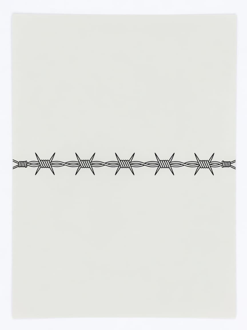 Barbed Wire — Fine Line Tattoo Design #3 — Fine Line tattoo design for the Bicep
