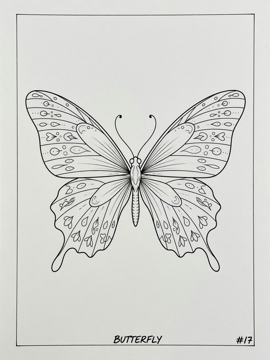 Butterfly — Fine Line Tattoo Design #1 — Fine Line butterfly tattoo design