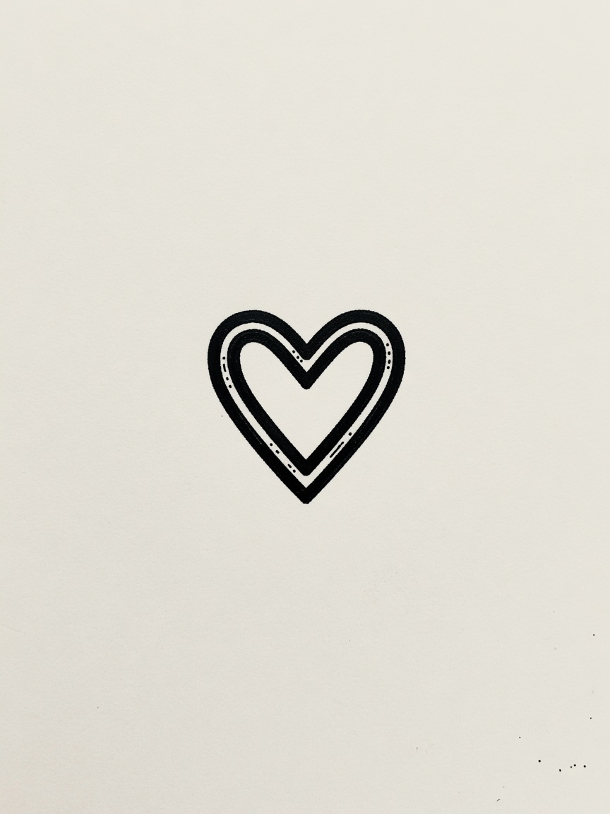 Heart — Blackwork Micro Tattoo — Blackwork heart tattoo design