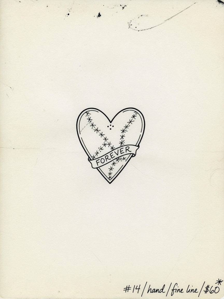 Heart — Fine Line Hand Tattoo — Fine Line heart tattoo design