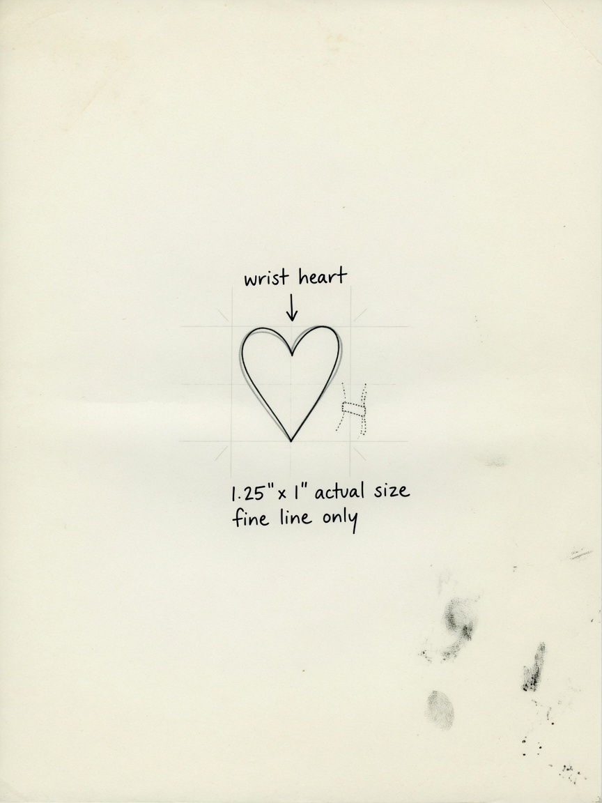 Heart — Fine Line Small Simple Tattoo — Fine Line heart tattoo design