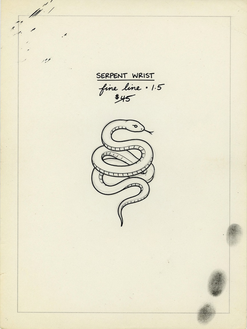 Snake — Fine Line Small Simple Tattoo — Fine Line snake tattoo design