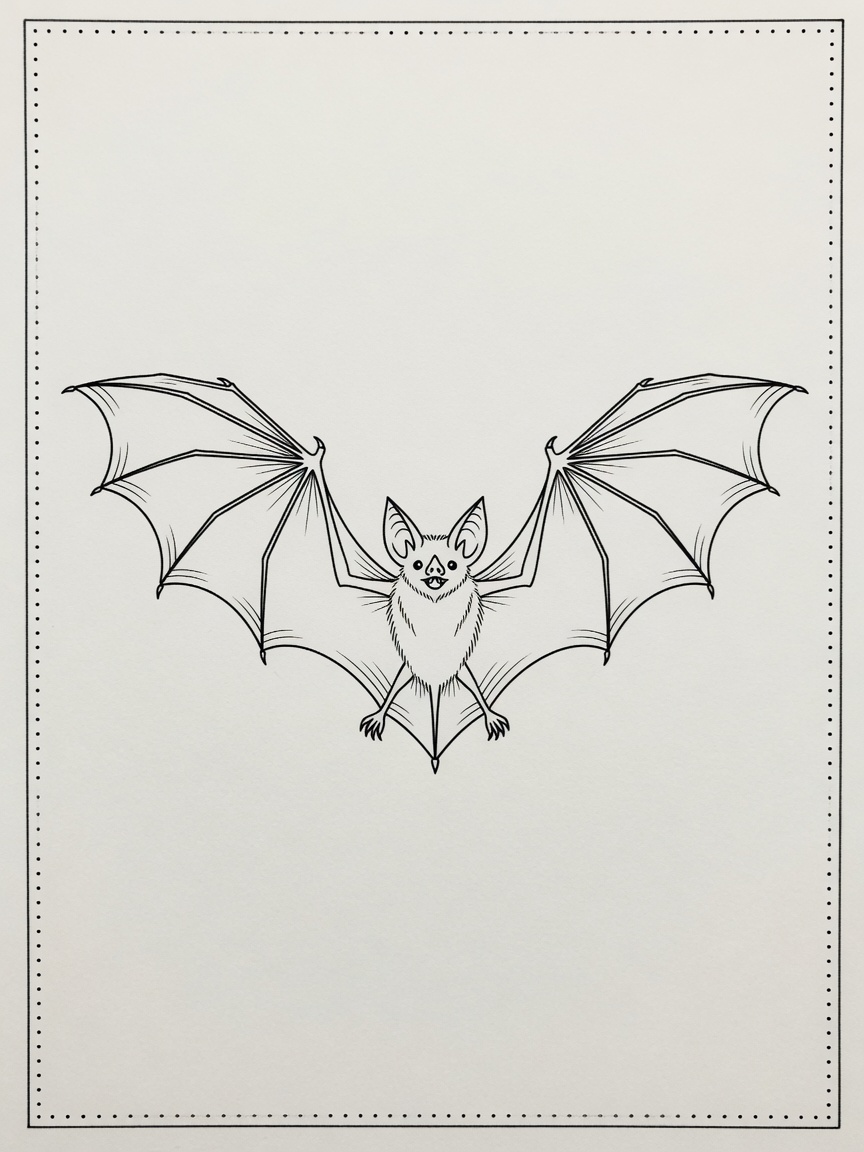 Bat — Fine Line Tattoo — Fine Line bat tattoo design