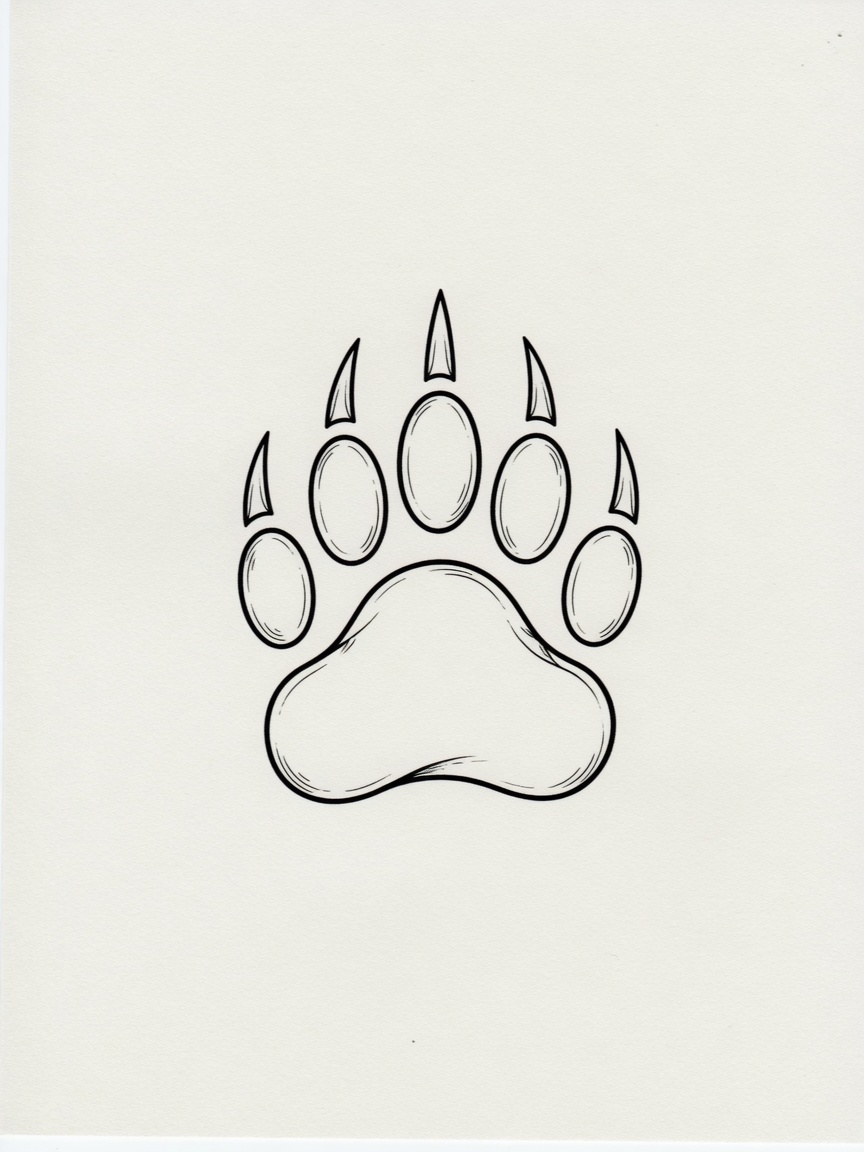 Bear — Fine Line Tattoo — Fine Line bear tattoo design