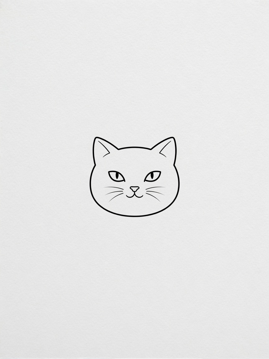 Cat — Fine Line Tattoo — Fine Line cat tattoo design