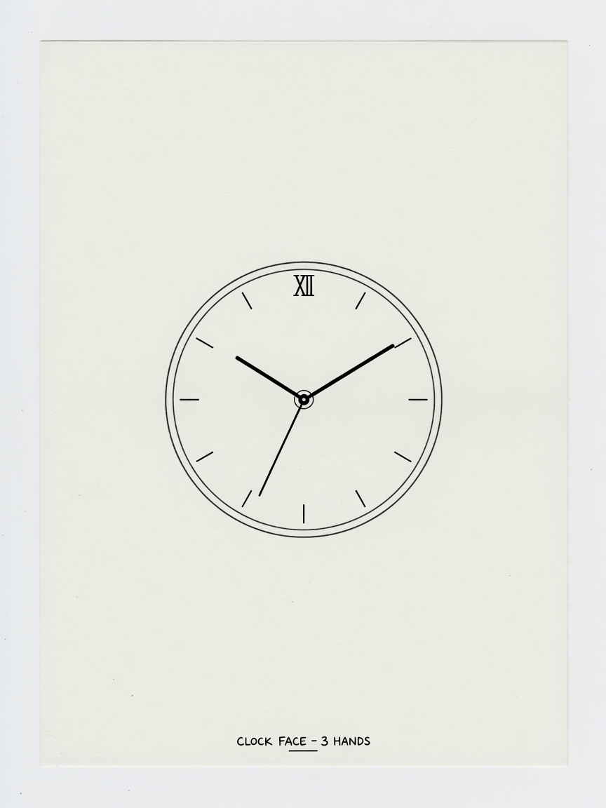 Clock — Fine Line Tattoo — Fine Line clock tattoo design