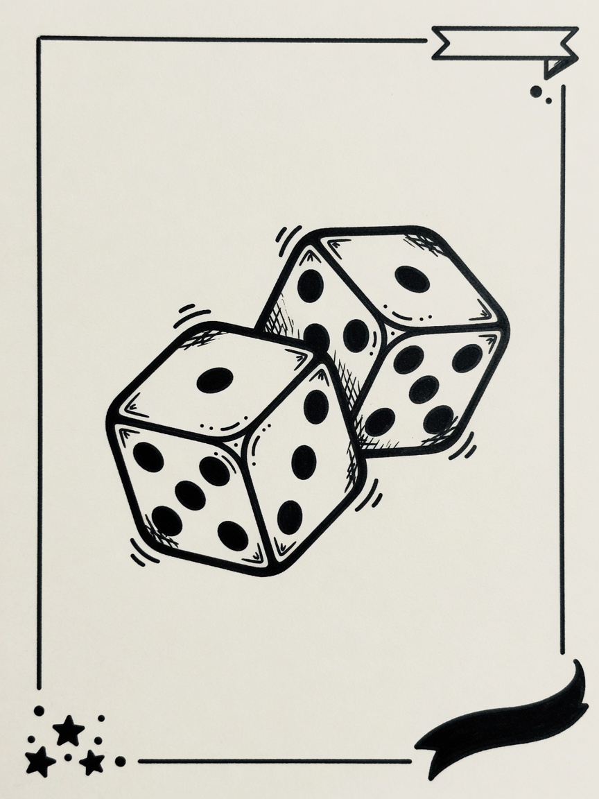 Dice — American Traditional Tattoo Design — American Traditional dice tattoo design