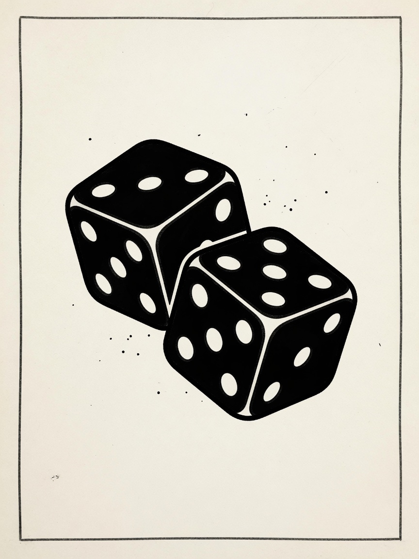 Dice — Blackwork Tattoo Design — Blackwork dice tattoo design