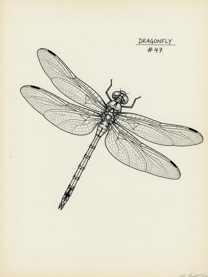Dragonfly — Fine Line Tattoo — Fine Line dragonfly tattoo design