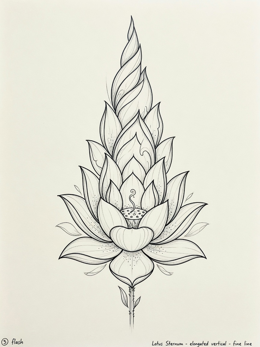 Dragonfly — Fine Line Tattoo (Sternum) — Fine Line dragonfly tattoo design