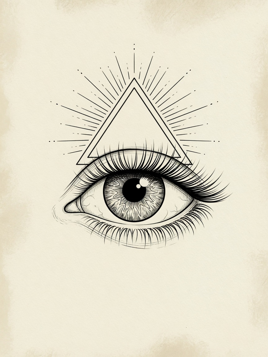 Eye — Fine Line Tattoo — Fine Line eye tattoo design