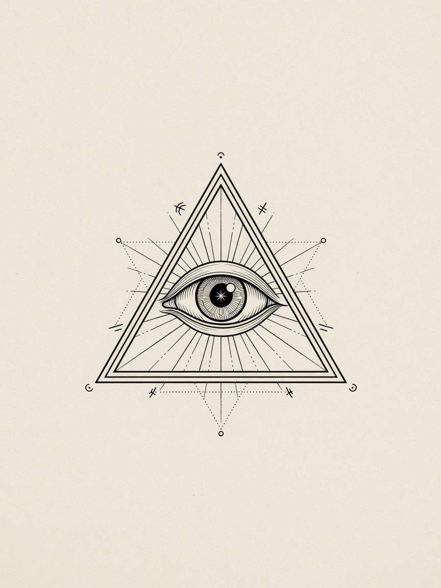 Eye — Fine Line Tattoo — Fine Line eye tattoo design