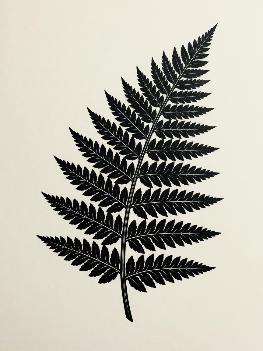 Fern — Blackwork Tattoo Design — Blackwork fern tattoo design