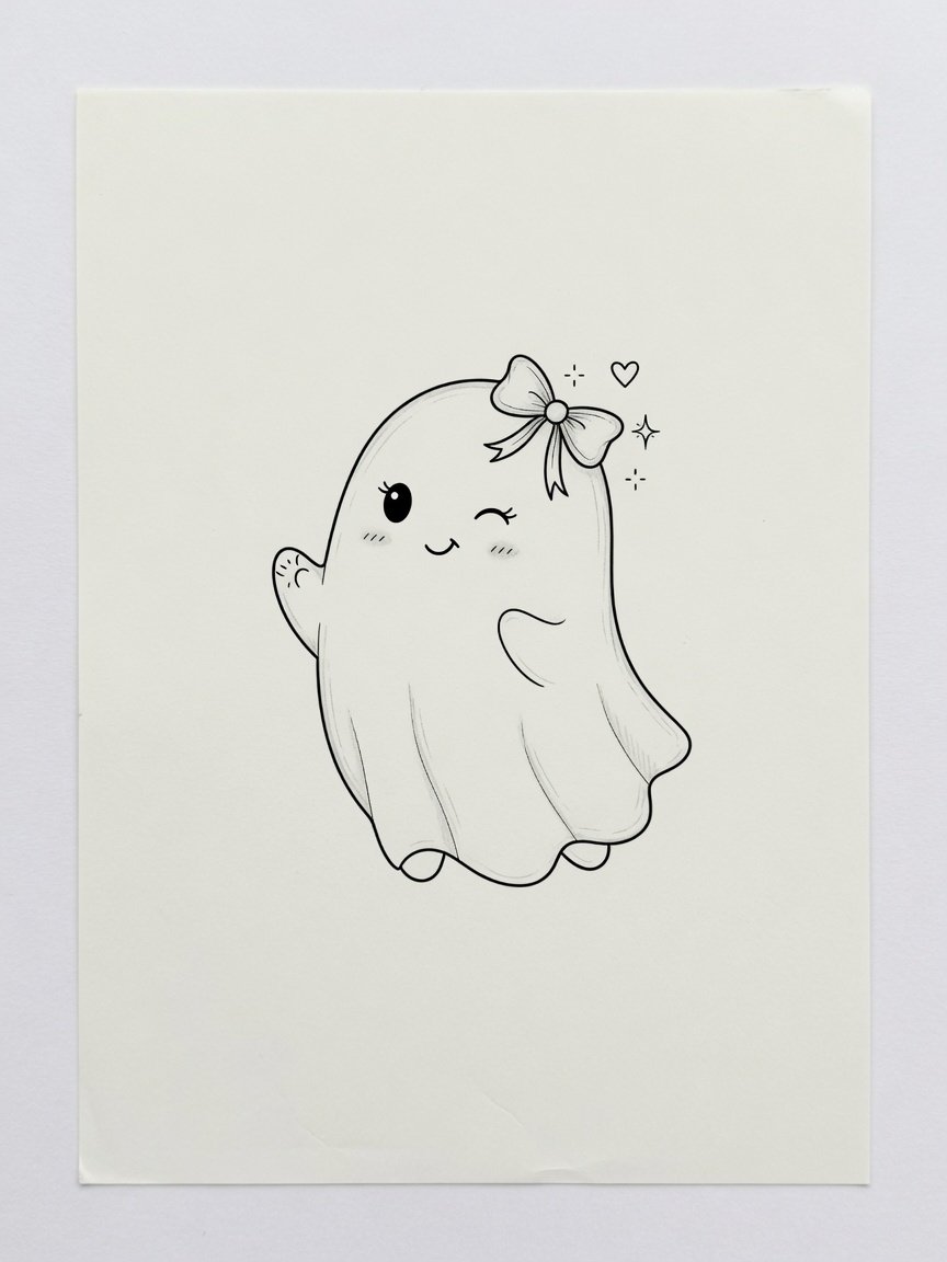 Ghost — Fine Line Tattoo — Fine Line ghost tattoo design