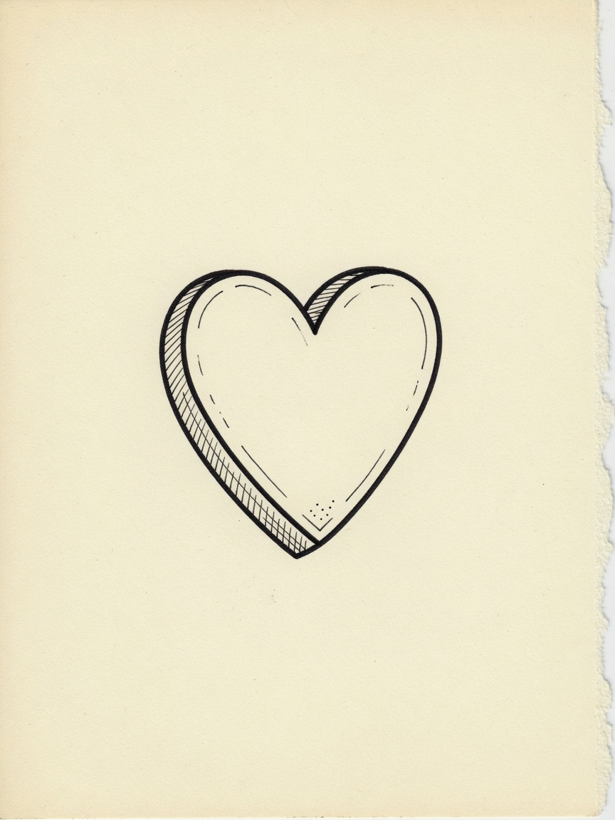 Heart — Fine Line Tattoo Design — Fine Line heart tattoo design