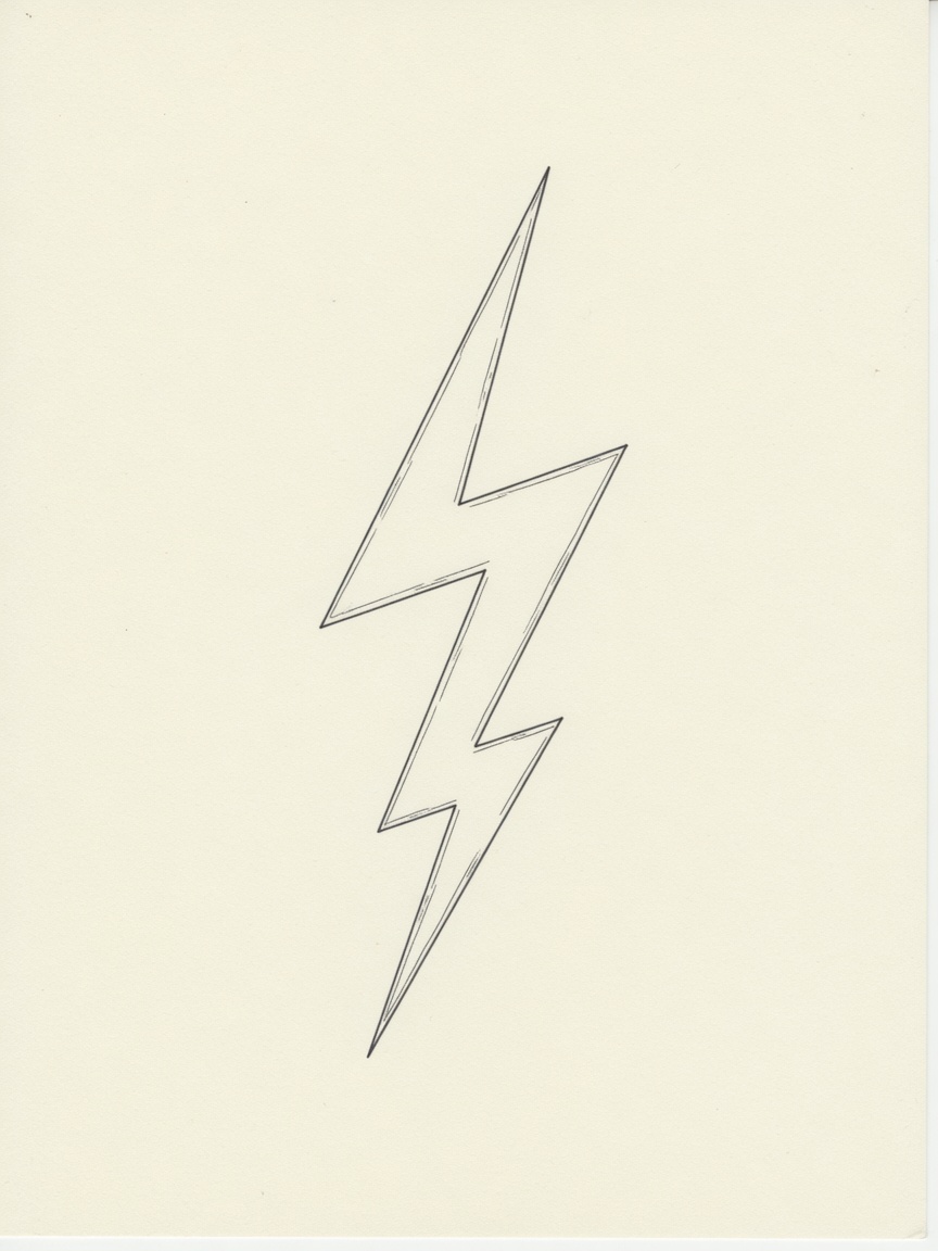 Lightning — Fine Line Tattoo Design — Fine Line lightning tattoo design
