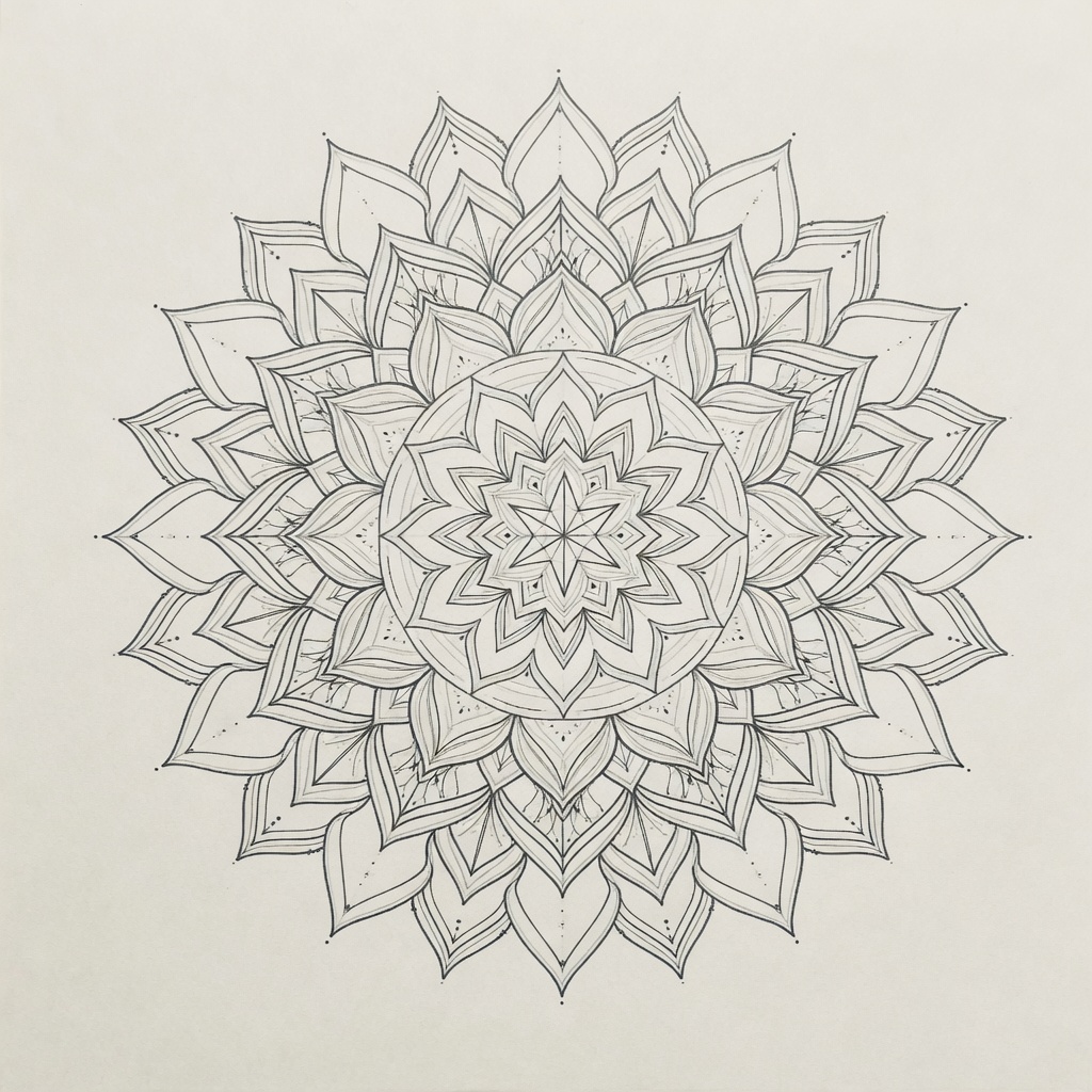 Mandala — Fine Line Tattoo — Fine Line mandala tattoo design