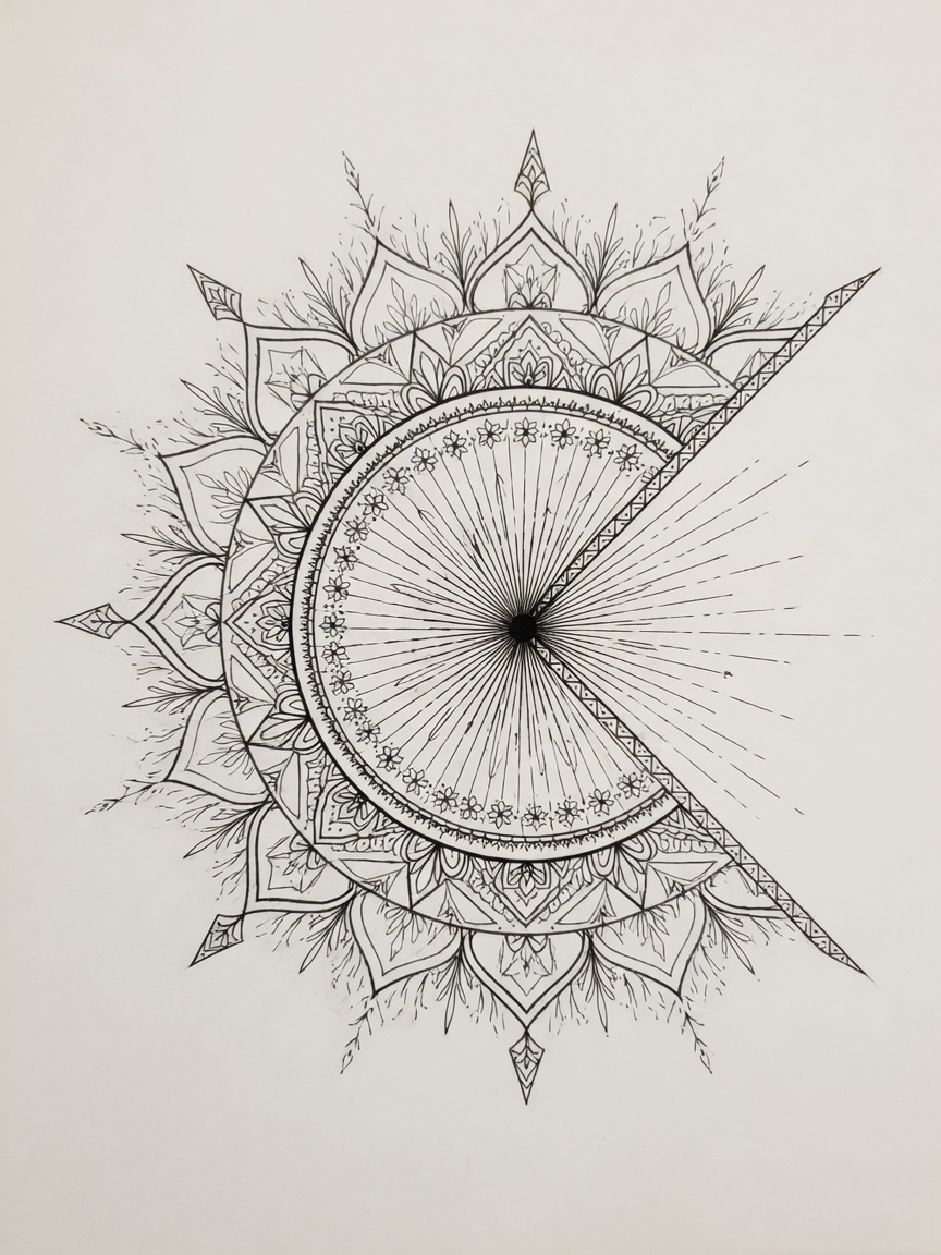 Mandala — Fine Line Tattoo — Fine Line mandala tattoo design