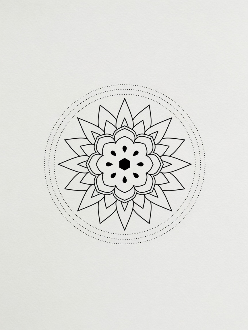 Mandala — Fine Line Tattoo — Fine Line mandala tattoo design