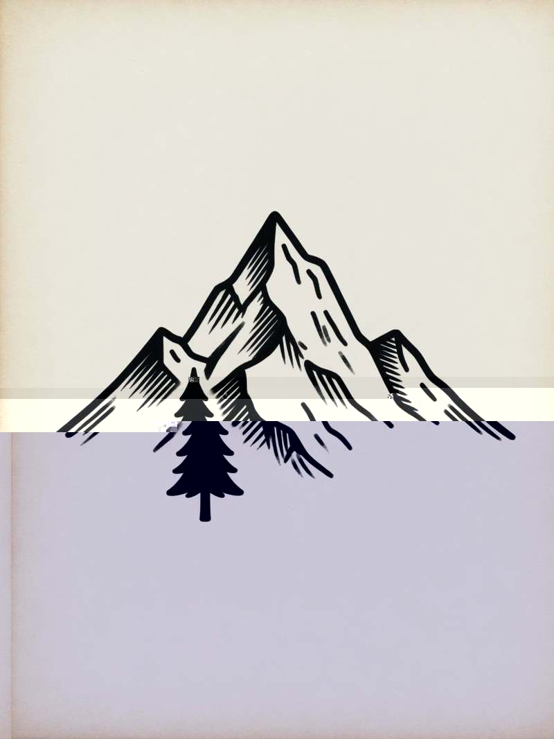American Traditional Mountain Tattoo — American Traditional tattoo design for the Forearm
