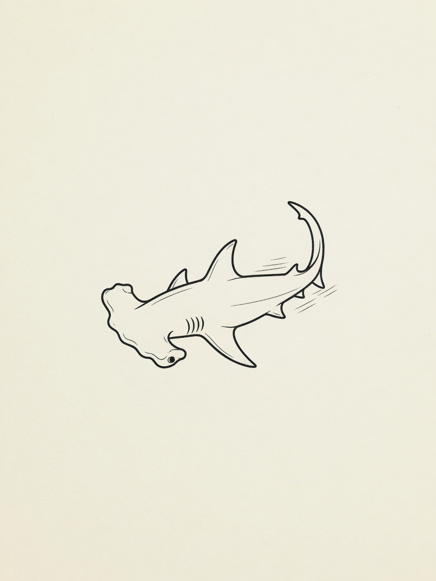 Shark — Fine Line Tattoo — Fine Line shark tattoo design