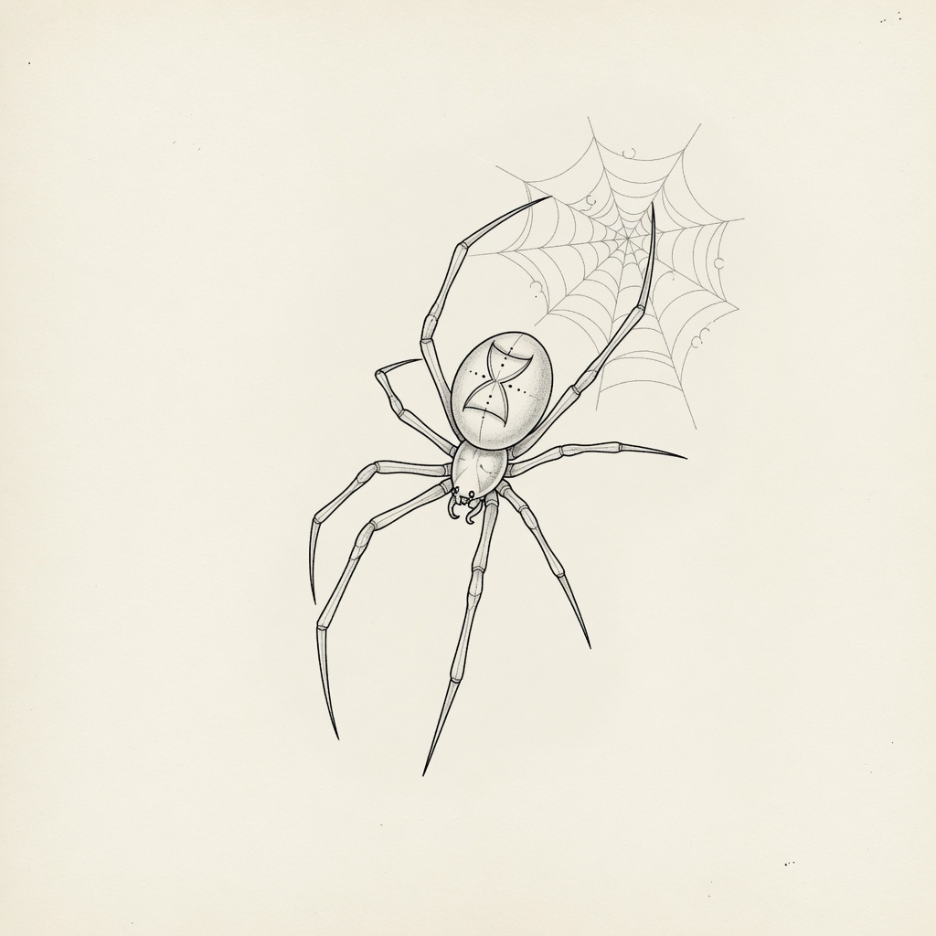 Spider — Fine Line Tattoo — Fine Line spider tattoo design