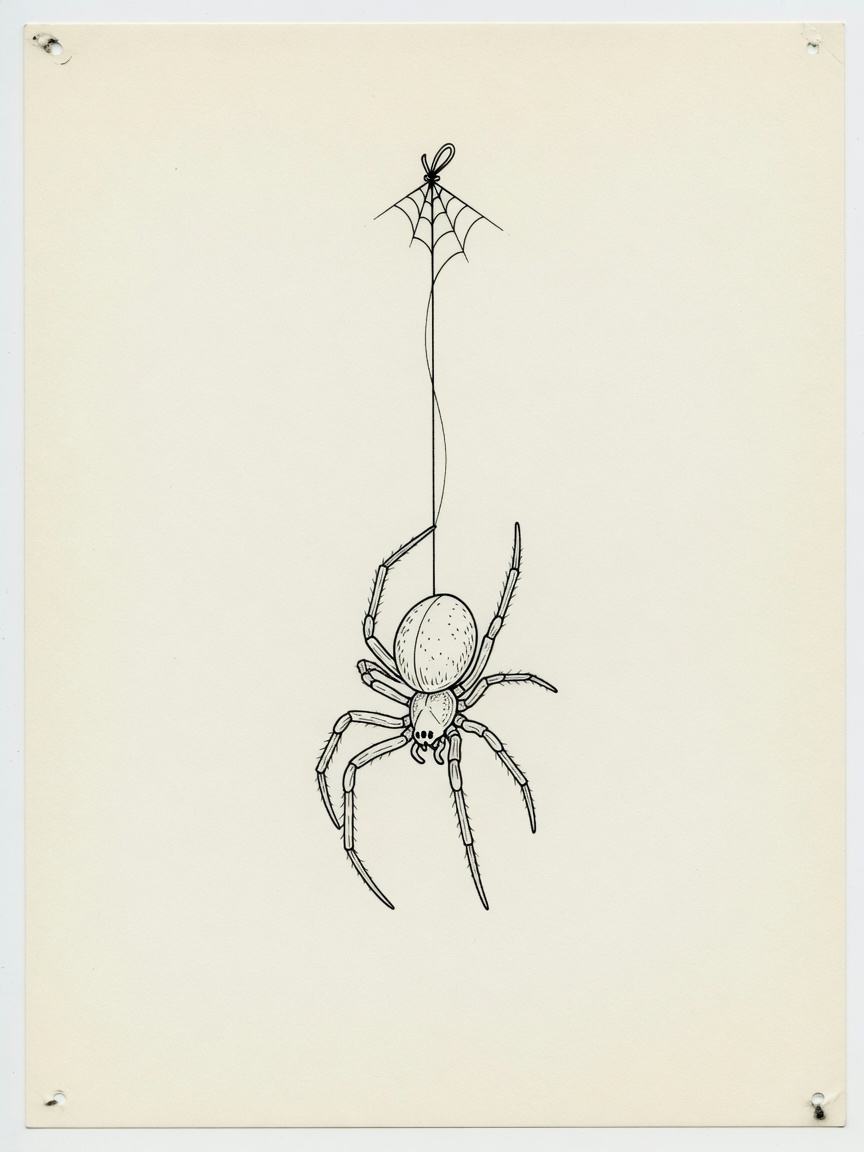 Spider — Fine Line Tattoo — Fine Line spider tattoo design